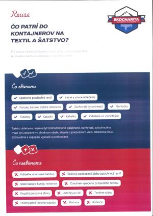 ˇČo patrí do kontajnerov na textil a šatstvo