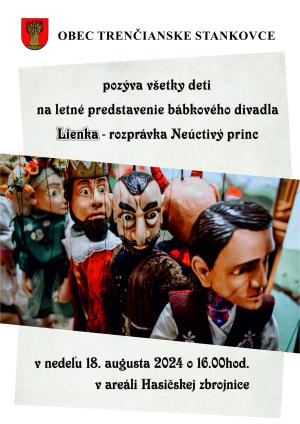 plagát bábkové divadlo Lienka
