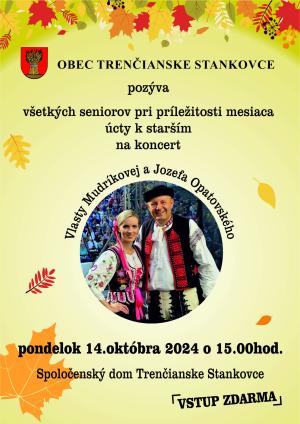Koncert Vlasty Mudríkovej a Jozefa Opatovského