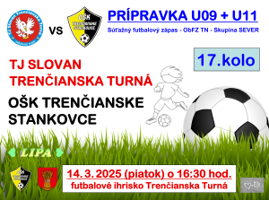 pozvánka na zápas OŠK prípravka U9 U11